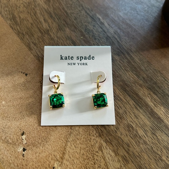 Kate Spade Green and Gold Earrings - Picture 1 of 3